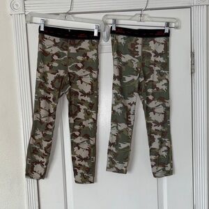 Hot Chillys base layer leggings bundle camouflage camo kids small